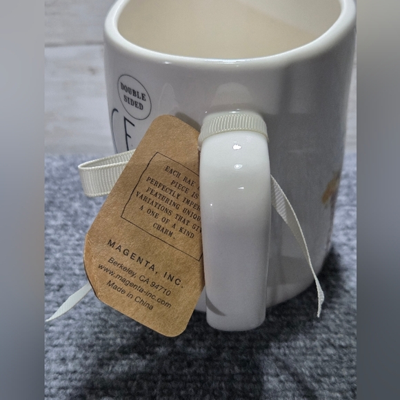 Rae Dunn REJOICE Luke 2:8-14 Christmas Mug Double Sided Nativity - Picture 4 of 6